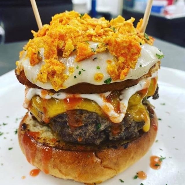 The Dorito Dream Boat Stuffed Burger.