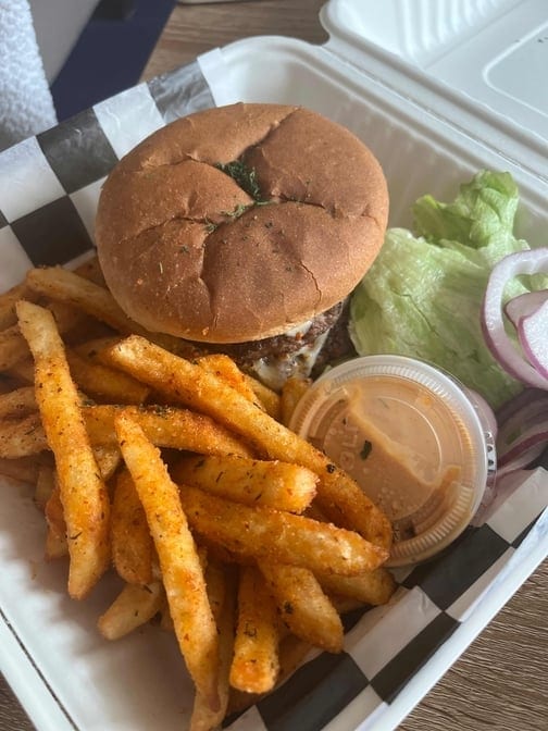 The Classic Flame Burger.