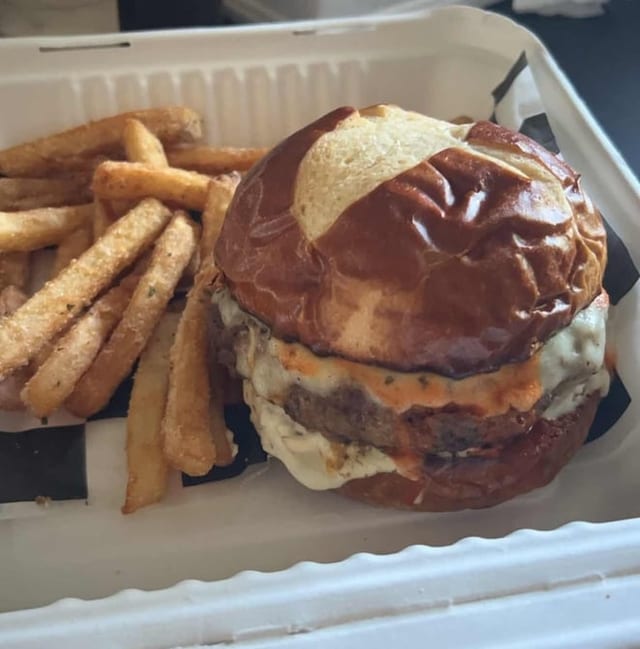 The Dorito Explosion Stuffed Burger.